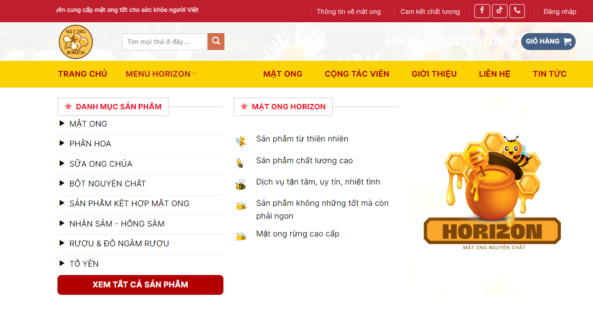 Theme WordPress cửa hàng bán mật ong 01 1 Matonghorizon 2024 07 10 230200