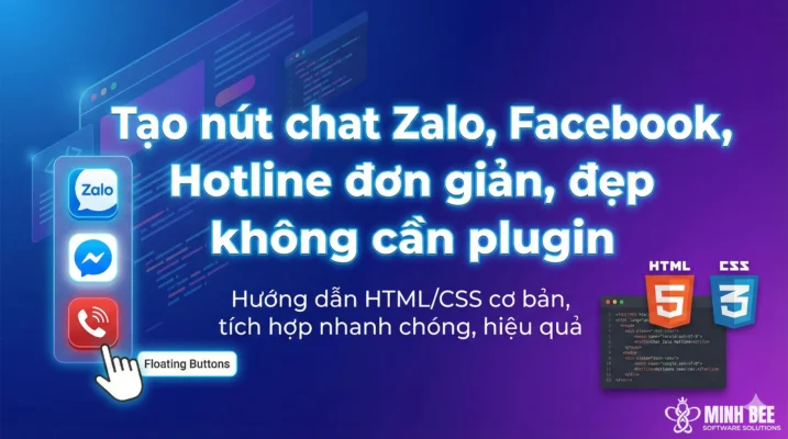Tạo nút chat Zalo, Facebook, Hotline đơn giản, đẹp không cần plugin