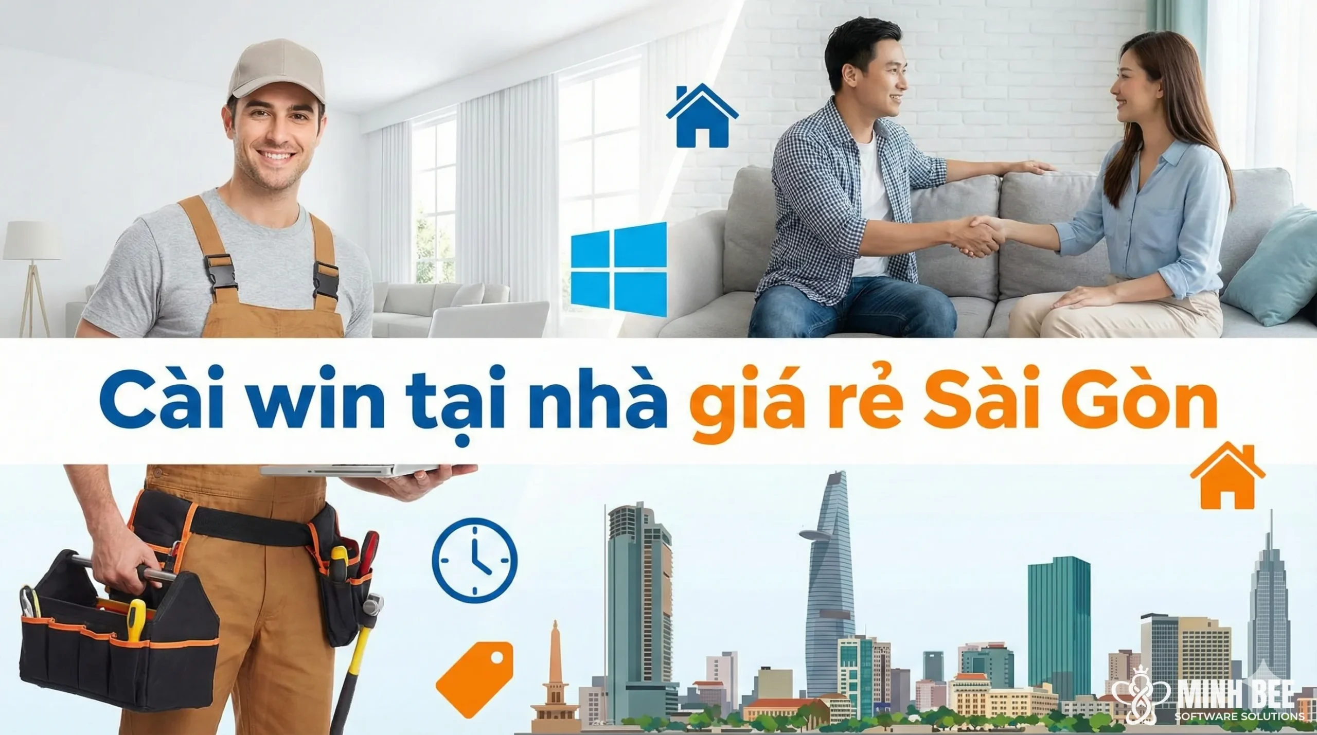 Cài win tại nhà giá rẻ Sài Gòn