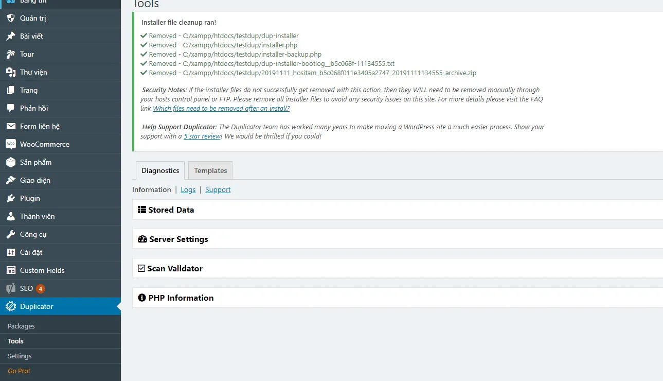 Hướng dẫn cài theme WordPress từ file Duplicator 35 Huong Dan Cai Dat Theme Tu File Duplicator 016