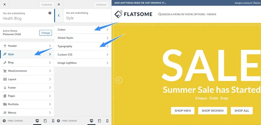 Hướng dẫn sử dụng theme Flatsome chi tiết nhất từ A-Z 30 Tùy chỉnh màu sắc, font chữ và logo