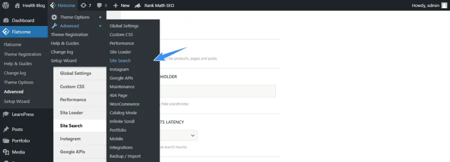 Hướng dẫn sử dụng theme Flatsome chi tiết nhất từ A-Z 44 Cấu hình Site search