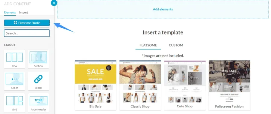 Hướng dẫn sử dụng theme Flatsome chi tiết nhất từ A-Z 47 Chọn add elements và kéo thả các block tùy theo sở thích