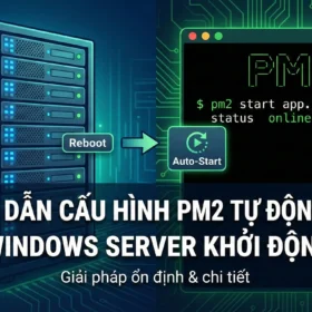 Hướng dẫn cấu hình PM2 tự động chạy khi Windows Server khởi động lại (Chi tiết & Ổn định nhất)