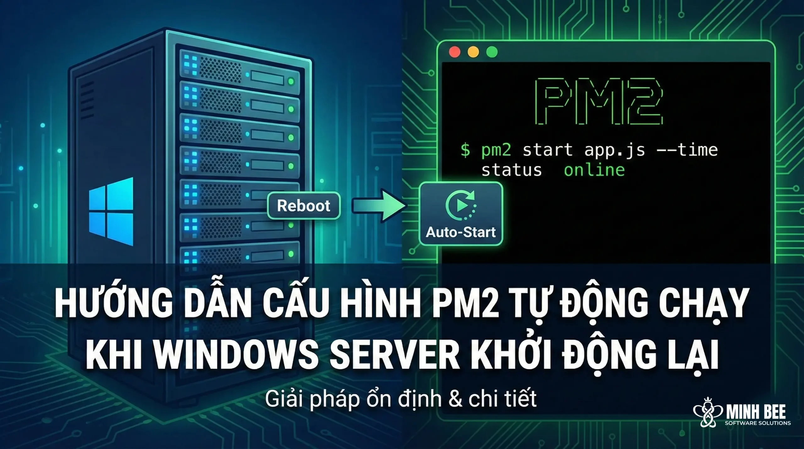 Hướng dẫn cấu hình PM2 tự động chạy khi Windows Server khởi động lại (Chi tiết & Ổn định nhất)