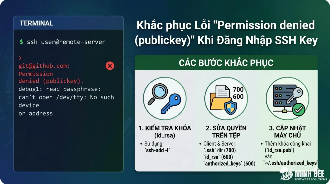 Khắc phục Lỗi "Permission denied (publickey)" Khi Đăng Nhập SSH Key 2 Khắc phục Lỗi "Permission denied (publickey)" Khi Đăng Nhập SSH Key