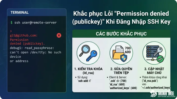 Khắc phục Lỗi "Permission denied (publickey)" Khi Đăng Nhập SSH Key